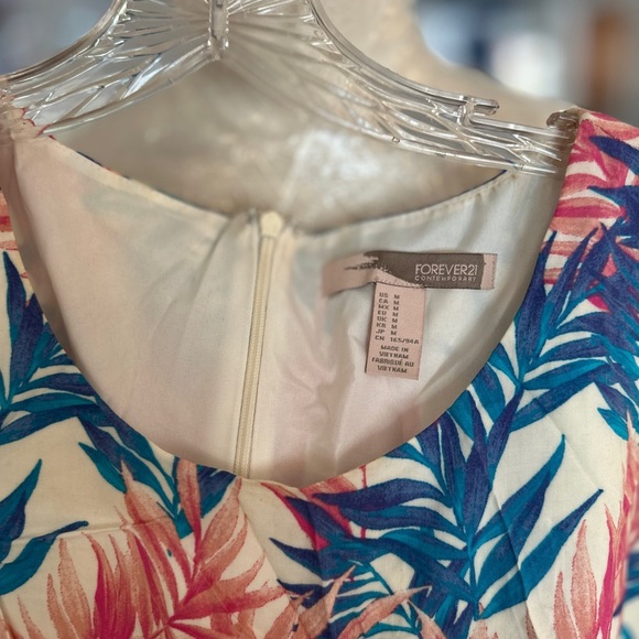 Forever 21 Multicolor Leaf Print Dress - Picture 2 of 3